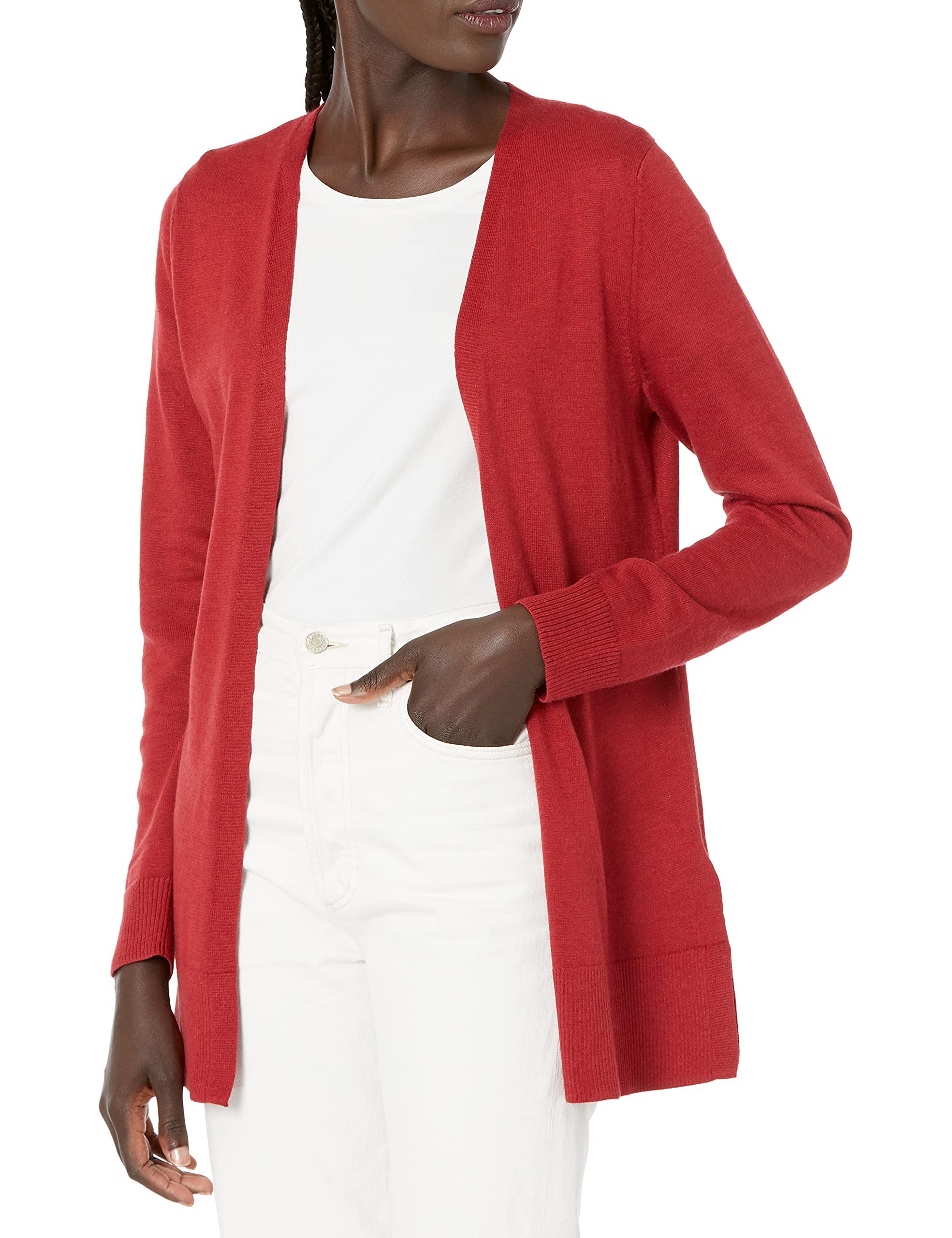 Amazon Essentials Cardigan Leggero Aperto sul Davanti (Disponibile in Taglie Forti) Donna