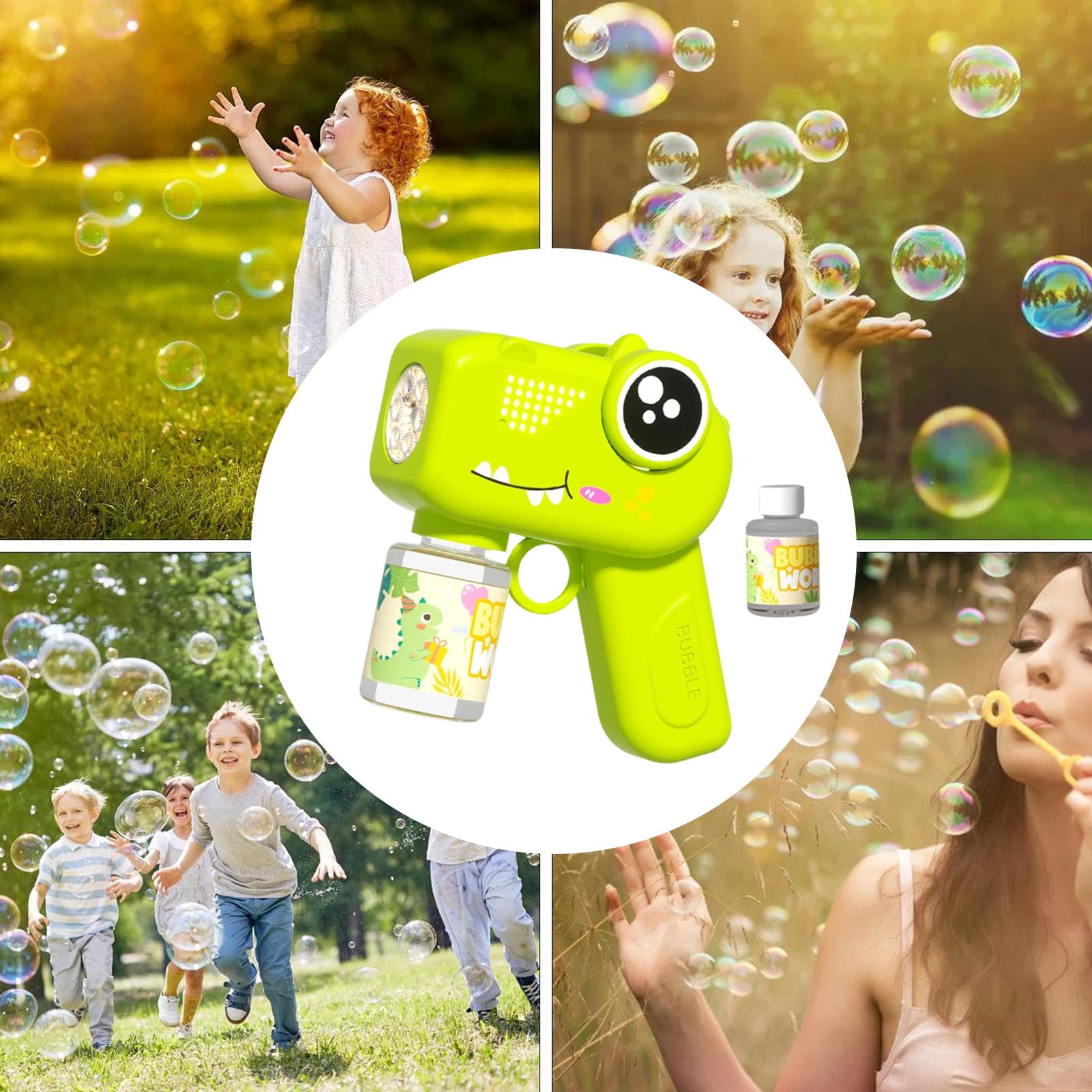 T Rex Soap Dispenser - Portable Maker for Floating | Lighted Jurassic Animal with Leak Proof Motor & Rhythmic Audio for Teenagers, Siblings, Gardens and Vacation Recreation Activities