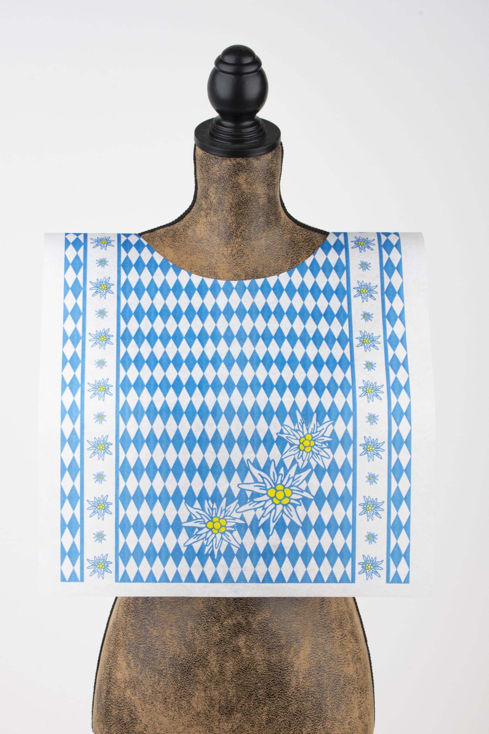 Lätzchen für Erwachsene 42 cm x 60 cm, aus saugstarkem Vlies Material, 100 Stück, Latz Oktoberfest Bayern