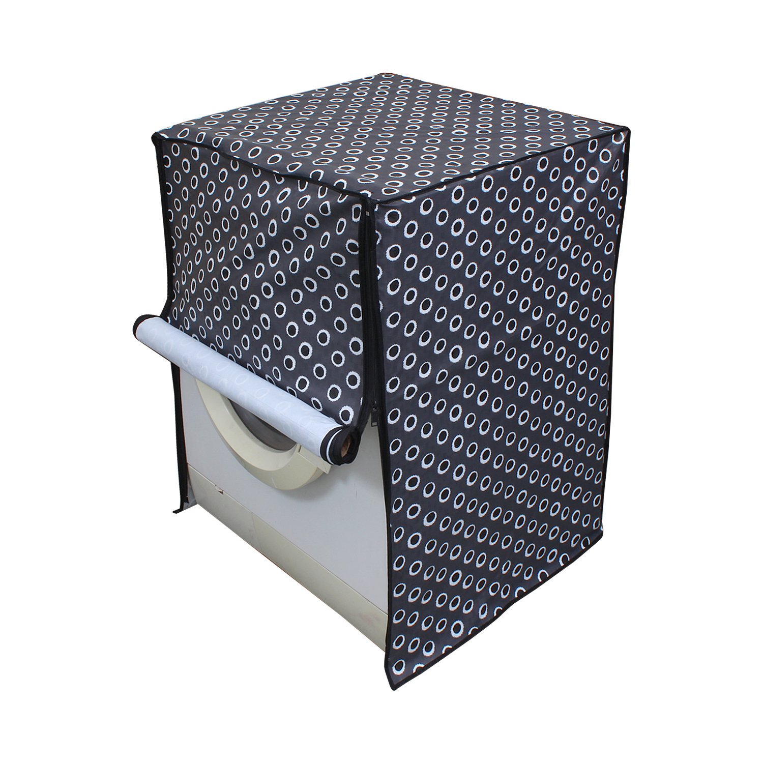 Lithara PVC Front Load Fully Automatic Washing Machine Cover For 7 Kg, 7.2 Kg, 7.5 Kg, 8 Kg | Size : 58.4 x 58.4 x 88.9 Cm | (Multicolor Design17)-image-18