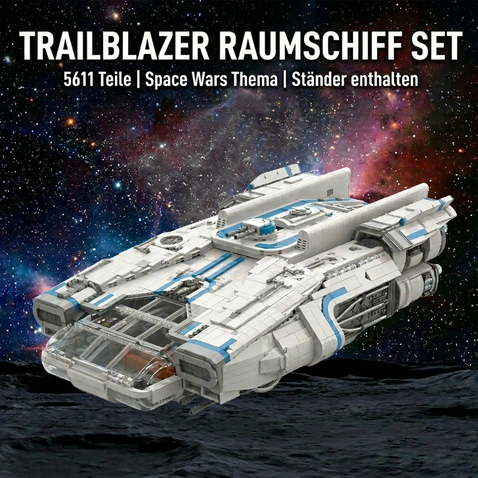 Raumschiff Klemmbausteine Space Wars - 5611 Teile Technik Spaceship Modular Buildings, Sci-Fi Bauset für Erwachsene Kompatibel mit Barweer BWR008