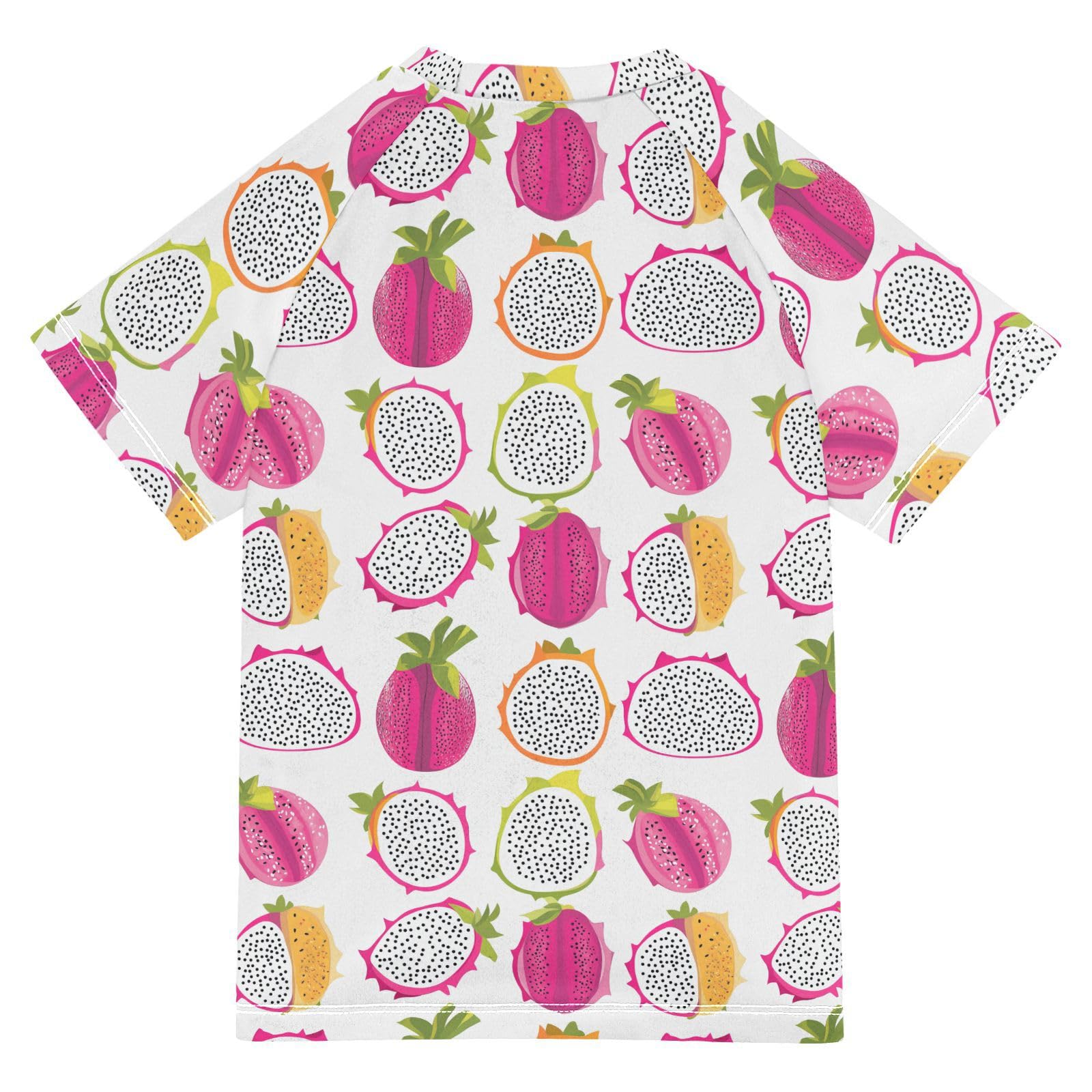 Short Sleeve Bathing Suit Girls Girls Rash Guard Swimsuit Childrens Bathing Suits 4T Cartoon Dragon Fruit Fruit