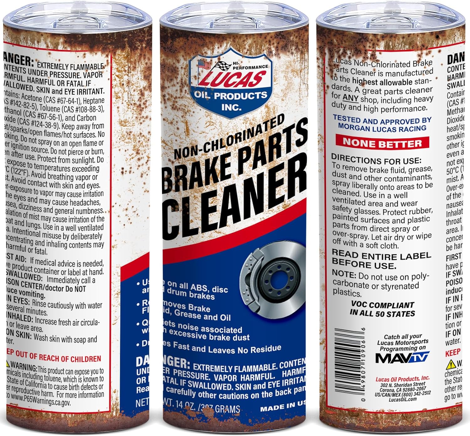 20oz Insulated Skinny Tumbler – Brake Cleaner Novelty Stainless Steel Travel Coffee Mug with Lid – Funny Gift for Mechanics and Men (Pack of 1)