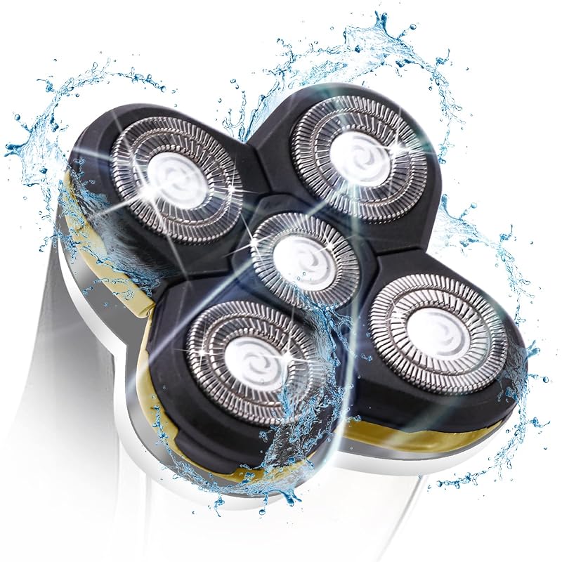 Cabeças de reposição para barbeador elétrico WOOPOWER, 5 cabeças, dourado