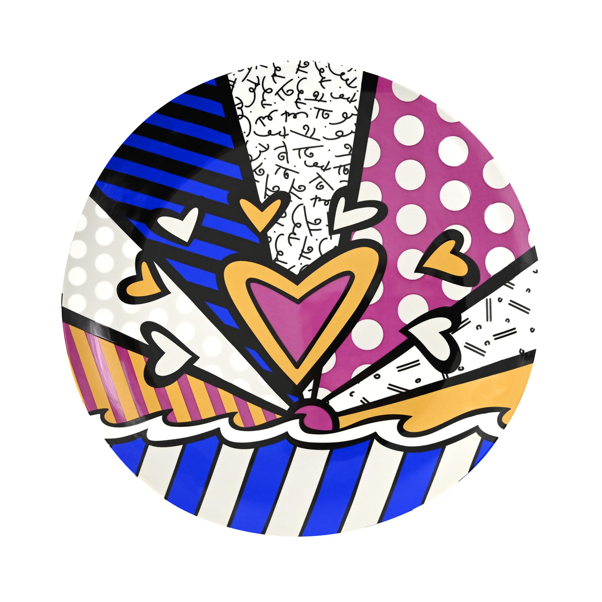 BRITTO x Sun Princess, Fine and Exclusive Tableware - Love Collection (Show Plate (NEW DAY), 12 Inches)