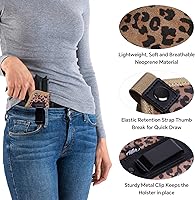 Vista 5 de Funda para pistola para mujer, funda de transporte oculta para pistolas universal IWB para Glock 19 26 43 Springfie XD LC9 y pistolas similares