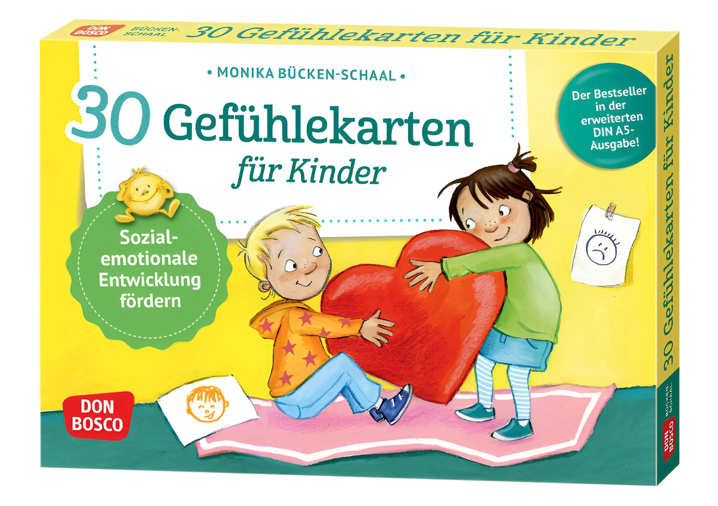 30 Gefühlekarten für Kinder: Sozial-emotionale Entwicklung fördern. Emotionen beschreiben und ausdrücken. Lösungen finden, Empathie lernen. Mit Impulsfragen. Ideal für Kita, Grundschule & in Therapie