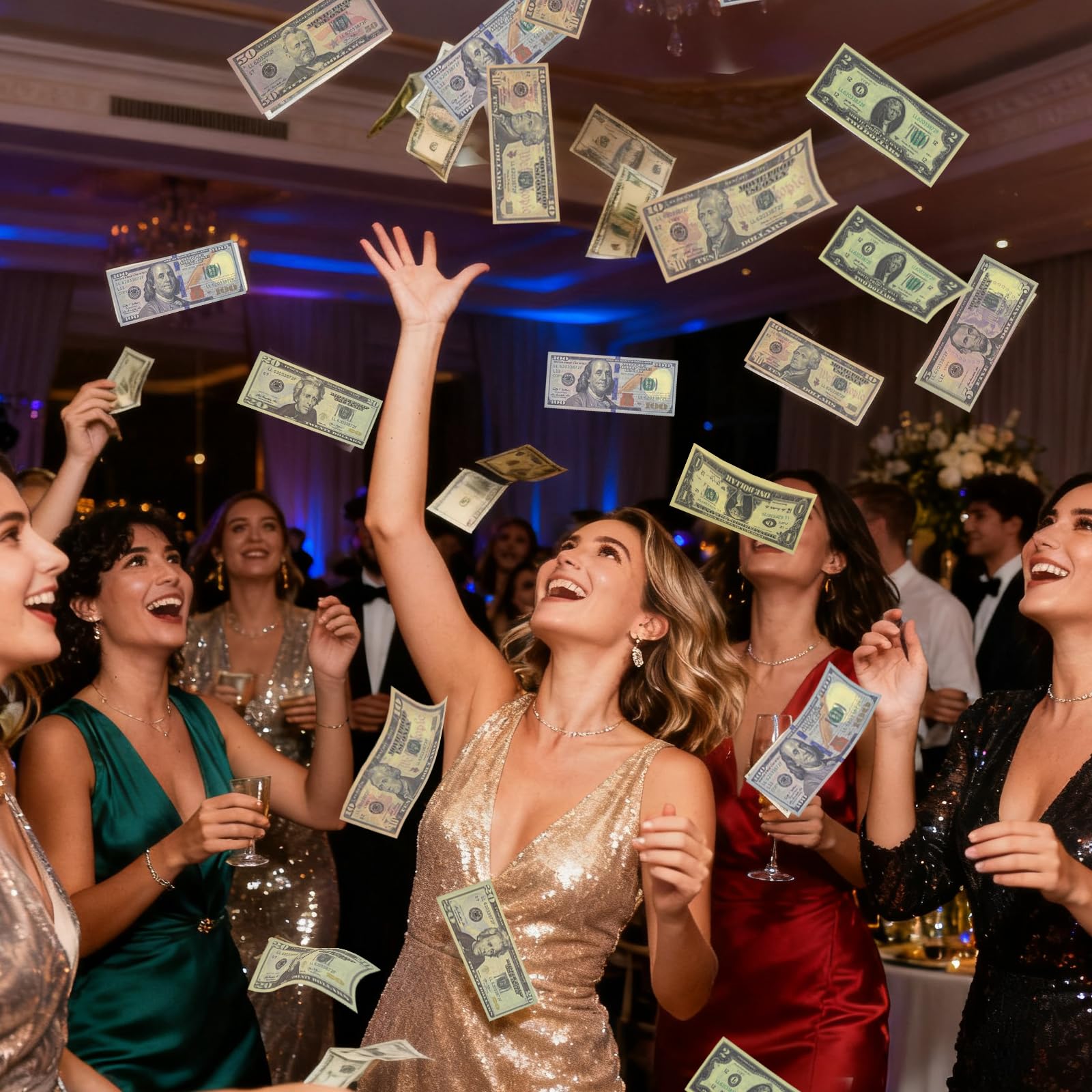 210 PCS Fake Money Set, 7 Denominations Prop Money Notes, Play Money for Board Games Pranks, Party Decorations - Image 4