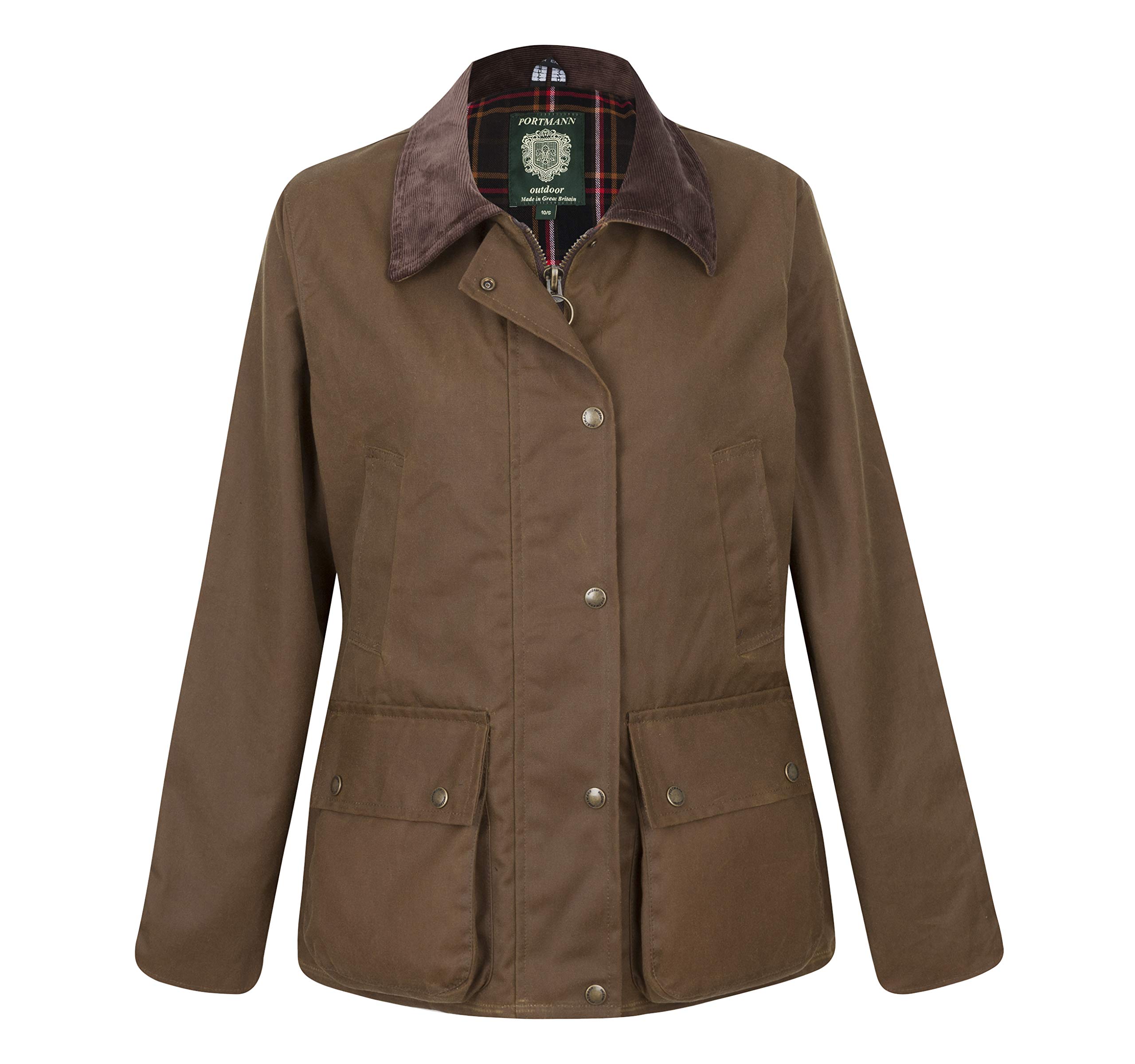 Portmann Ladies Belmont Wax Jacket (12 (M), Tan)