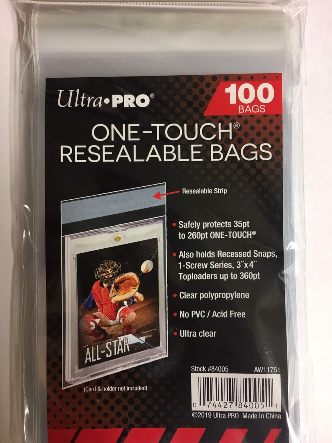 Bundle of 300 Ultra Pro Team Bags (100) Graded Card Sleeves (100) One Touch Bags (100) New in The Pack Y_AB