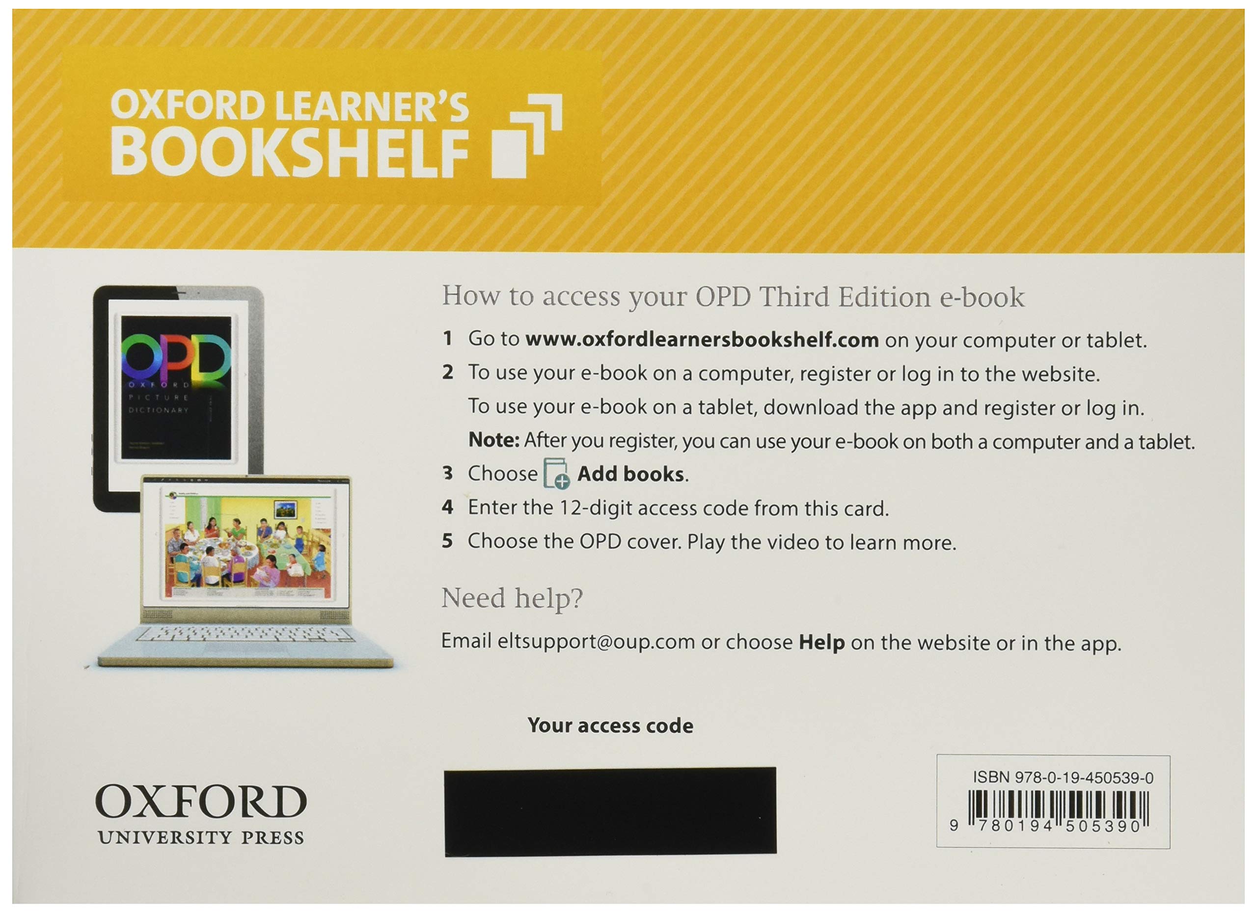 Oxford Picture Dictionary Third Edition: Interactive Student e-Book (Card): Picture the journey to success