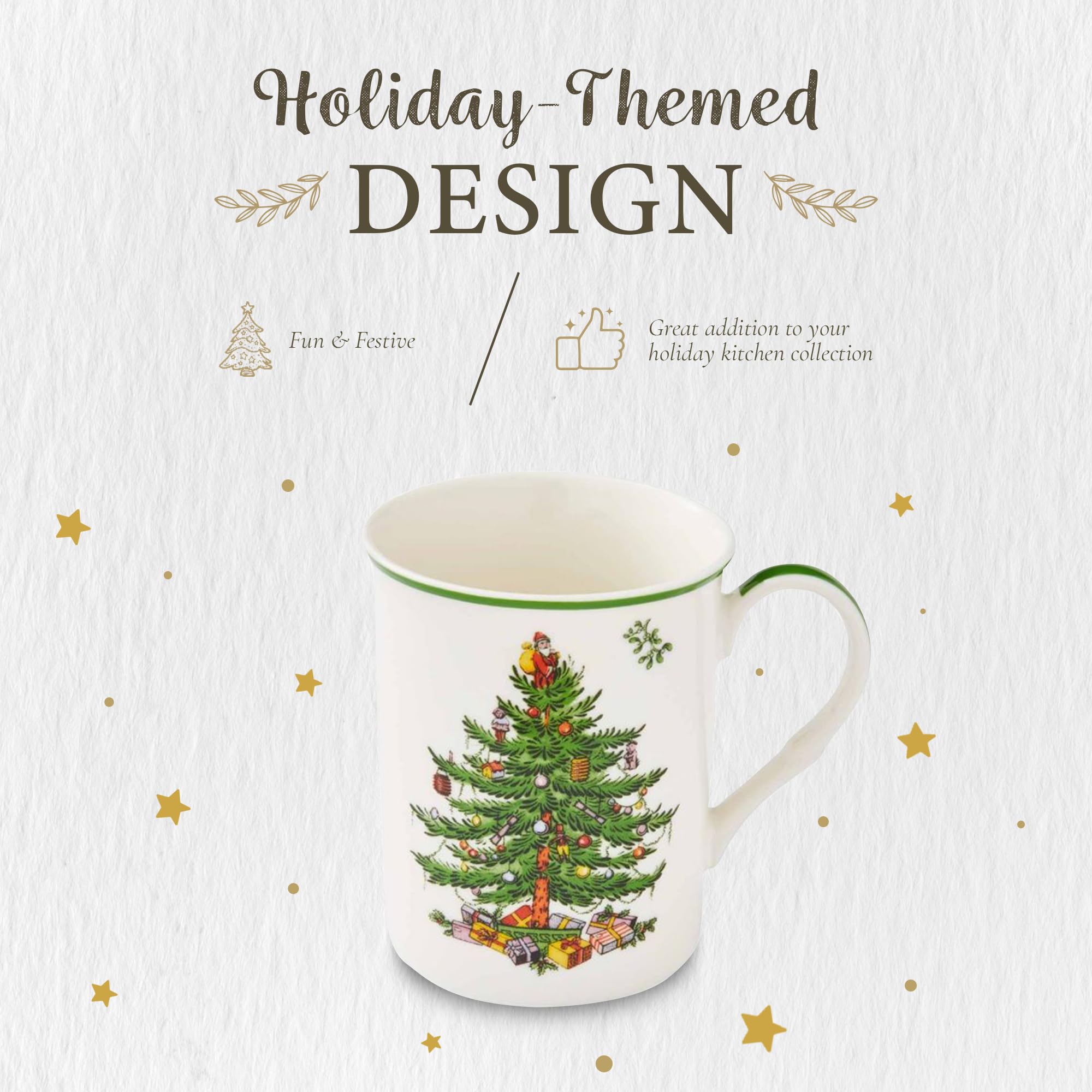 Amazon.com: Spode Christmas Tree Stackable Mugs, Set of 4 - Festive 12oz  Holiday Coffee Cups for Tea, Hot Cocoa - Fine Earthenware, Space-Saving  Design, Dishwasher & Microwave Safe - Holiday Drinkware :