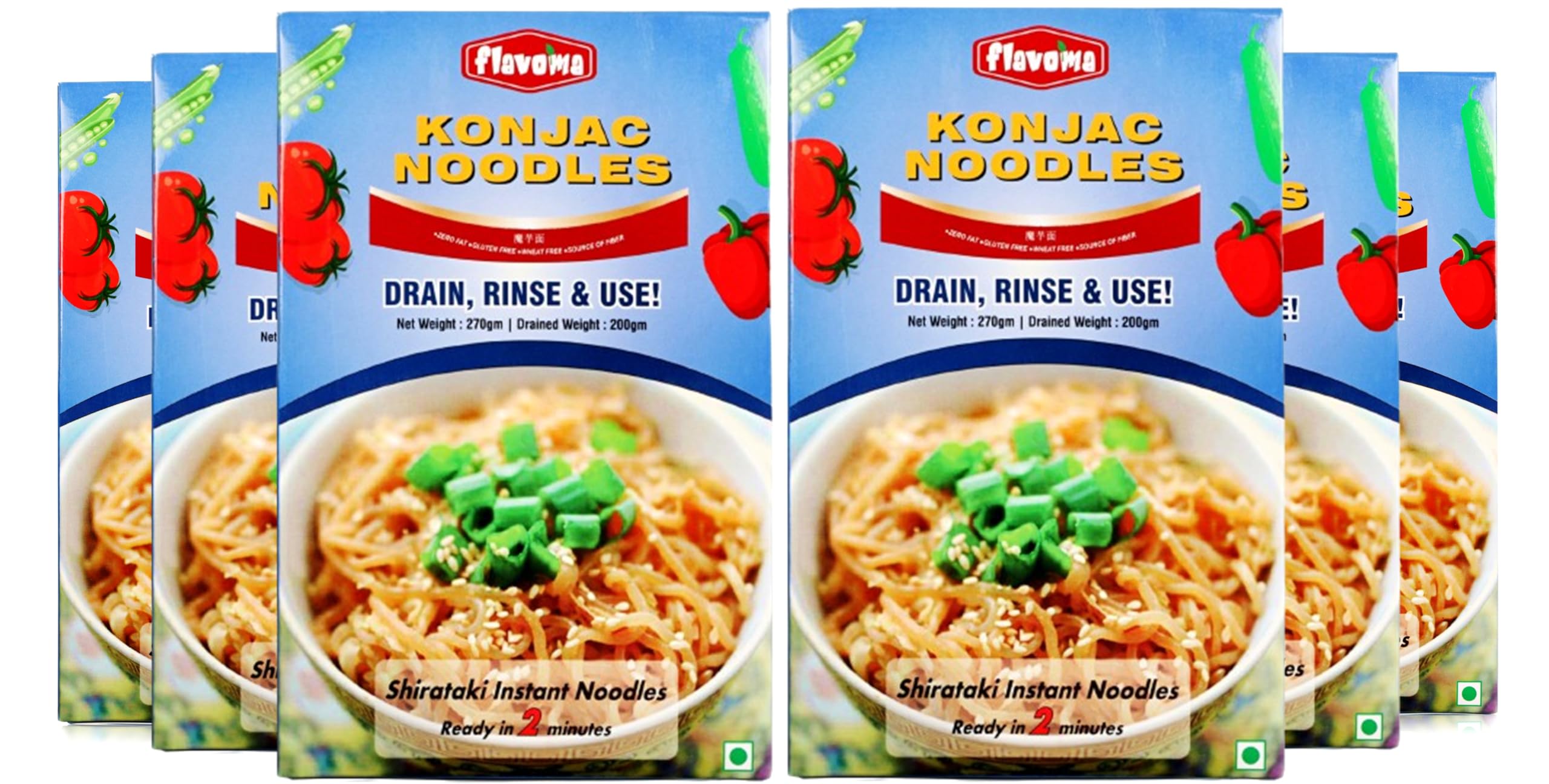 Flavoma Shirataki Noodles/Konjac Noodles, 270g (Pack of 6) [Ultra Low-carb | Low-calorie | Keto-friendly | Fat-Free | Gluten-Free | Wheat Free | Source of Fiber ] (B0DCZQN7F3) Amazon Price History, Amazon Price Tracker
