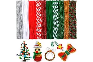 180-Count Christmas Pipe Cleaners: Perfect for Festive Crafting