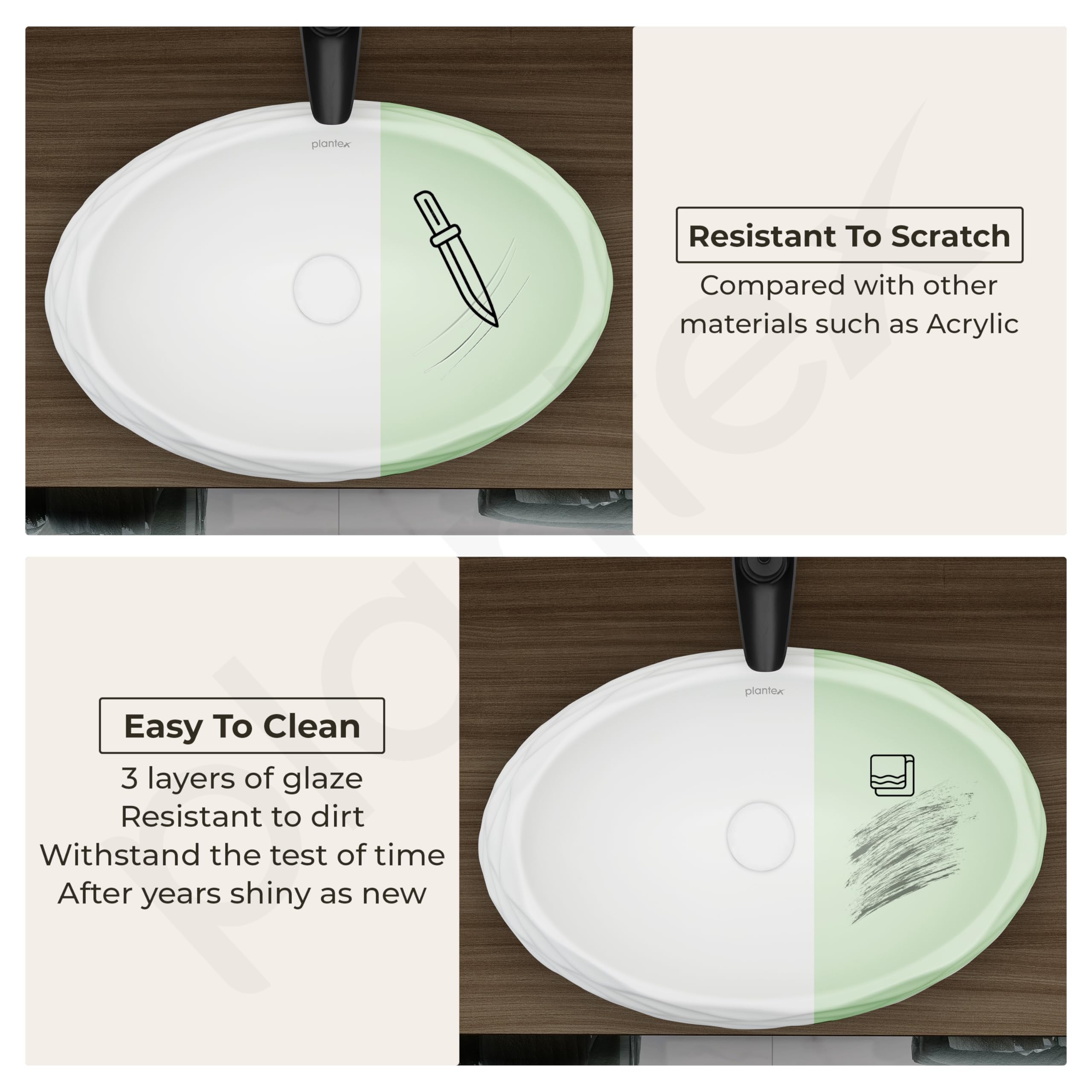 Plantex Ceramic Basin - Modern Bathroom Sink -6 Plantex Ceramic Basin - Modern Bathroom Sink -6