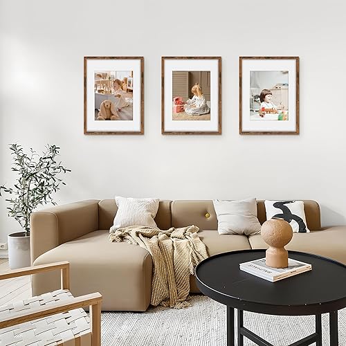 Miniatura 613 de Picrit - Juego de 12 portarretratos de 5 x 7 pulgadas para colgar en la pared o exhibir sobre una mesa, para fotos de 4 x 6 con paspartú o 5 x 7