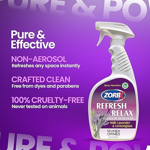 Miniatura 7 de ZORBX Spray de lavanda y citronela, 24 onzas, desodorante multiuso, refresca la tela, elimina olores fuertes, perfecto para el hogar, automóvil,
