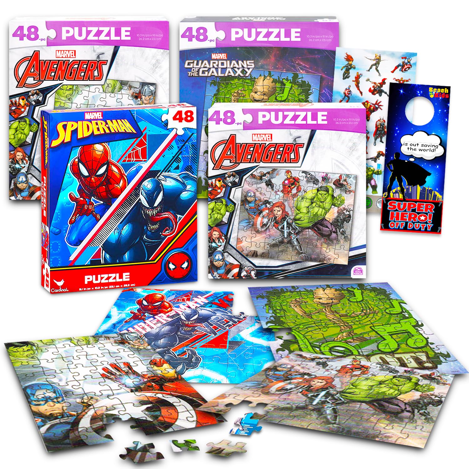 パーツ marvel Amazon.com: Marvel Heroes Premier Puzzles Set - Bundle with 4