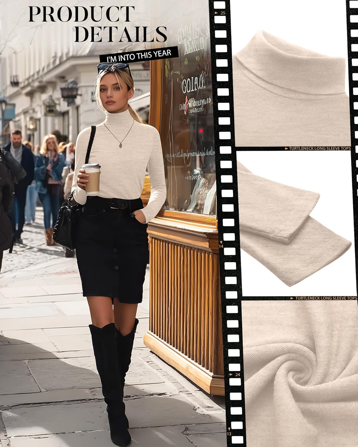 Neer 3 Pack Cotton Women's Turtleneck Long Sleeve Tops Thermal Underwear Base Layer Fall Winter Shirts Sweater - Image 4