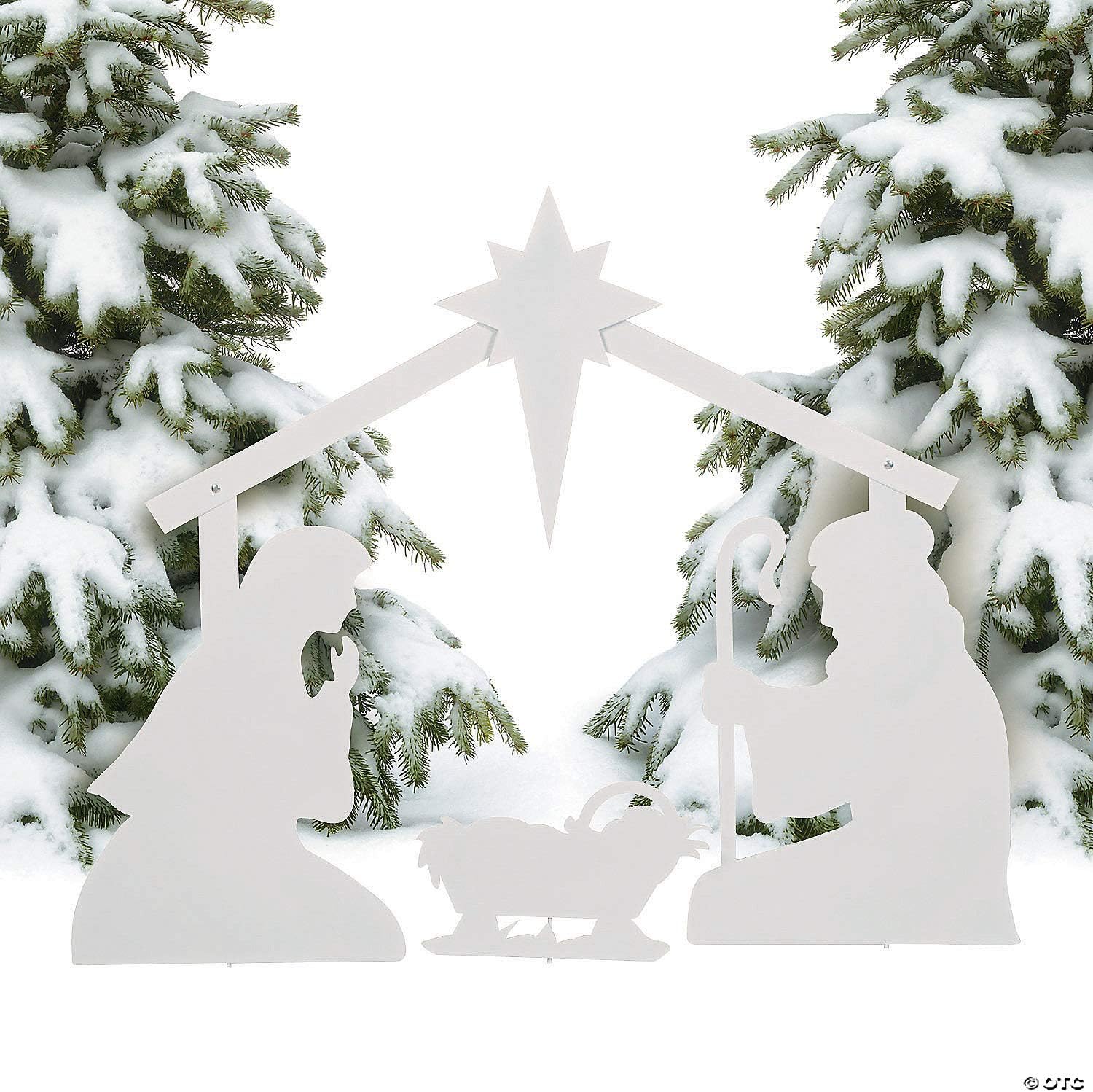 Gulnar.Exporting White Nativity Outdoor Yard Decoration