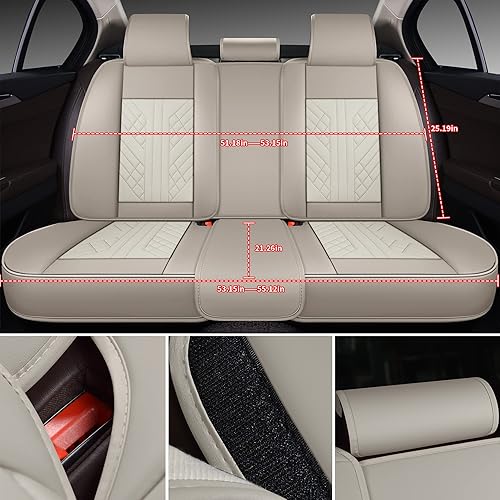 Miniatura 157 de GXT Bench Seat Cover, Premium Faux Leather Bench Seat Covers for Trucks - Universal Fit for Most Sedans SUV Pick-up Truck, Durable for Long Lasting