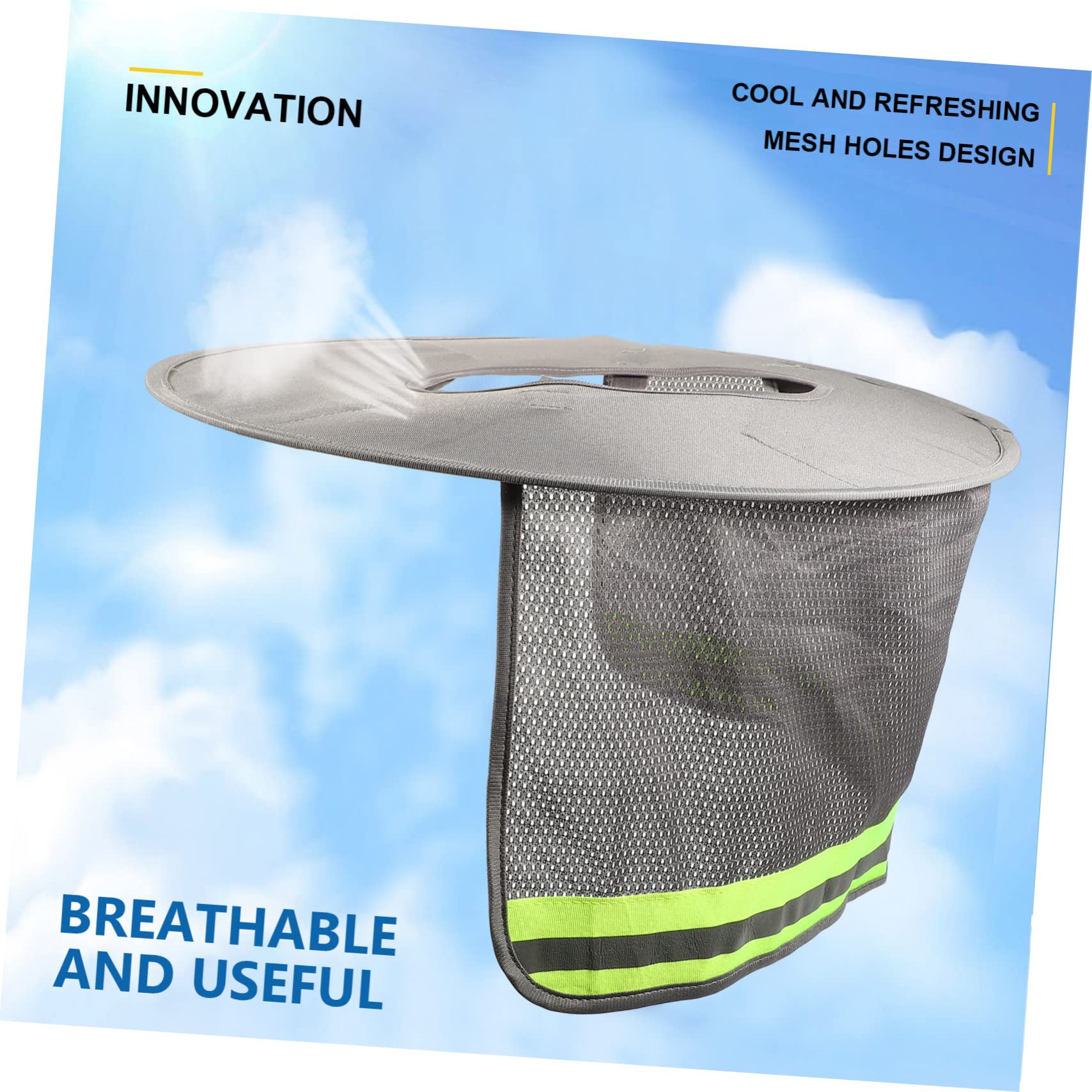 Uonlytech 10piezas Sombrero De Seguridad Protección Solar para Cuello Visera para Casco Transpirable Tiras Reflectantes Accesorio para Trabajos Al Aire y Construcción
