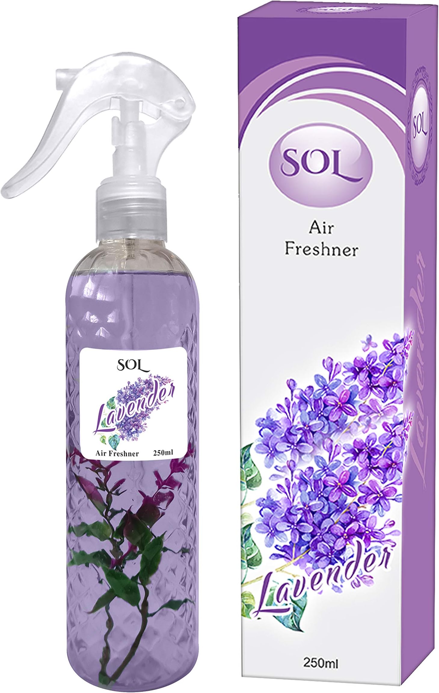 Rankson SOL Lavender Air Freshener Spray - Pack of 1 (250 ml), for Home Car & Office | Fresh Long-Lasting Fragrance