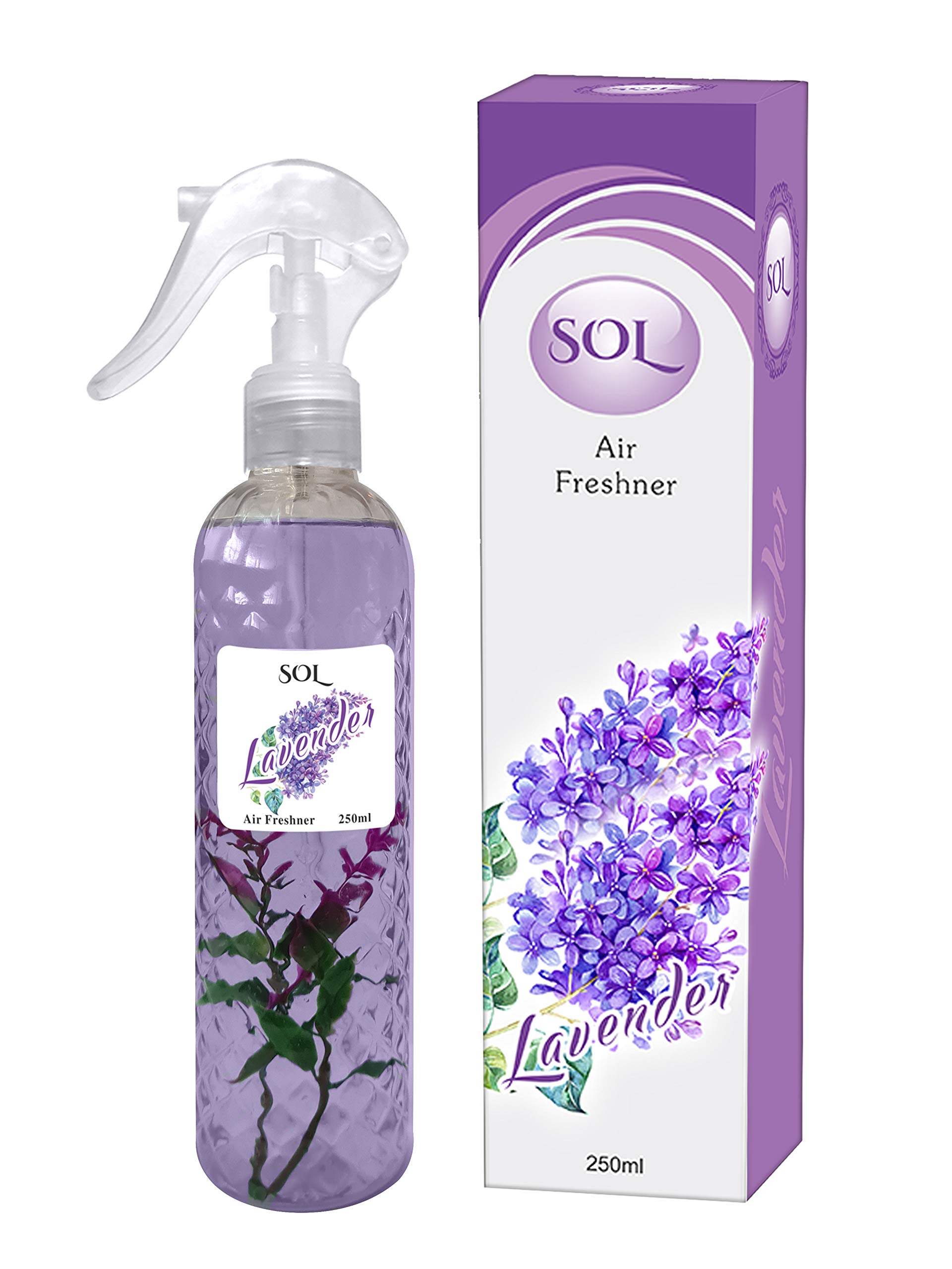 Rankson SOL Lavender Air Freshener Spray - Pack of 1 (250 ml), for Home Car & Office | Fresh Long-Lasting Fragrance