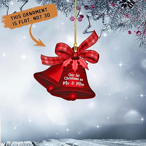 Miniatura 2 de Adorno 2023 Nuestra primera Navidad como el señor y la señora, adornos casados de la primera Navidad, regalos de boda para parejas, regalo de