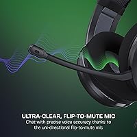 Vista 4 de Turtle Beach Atlas 200 Wired Multiplatform Gaming Headset for Xbox, PlayStation, PC w/ 3.5mm Wired Connection - 50mm Nanoclear Drivers, Flip-to-Mute