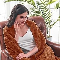 Vista 234 de inhand Knitted Throw Blankets for Couch and Bed, Soft Cozy Knit Blanket with Tassel, Black Lightweight Decorative Blankets and Throws, Farmhouse