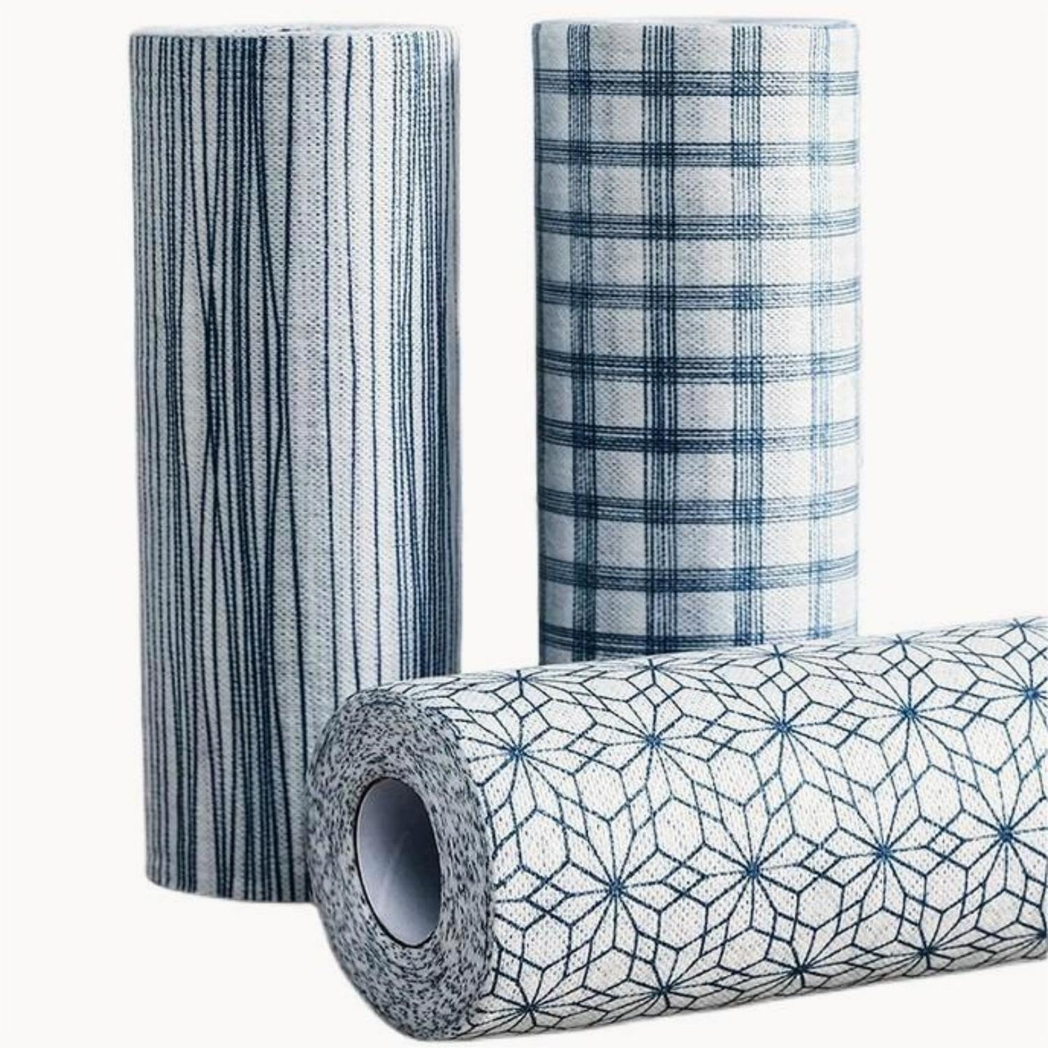 FOCLOVER reusable towel cloths rolls, 3Roll/120Count thickened cleaning towel cloths with repeatable washes, larger sizes 30X30cm are more suitable