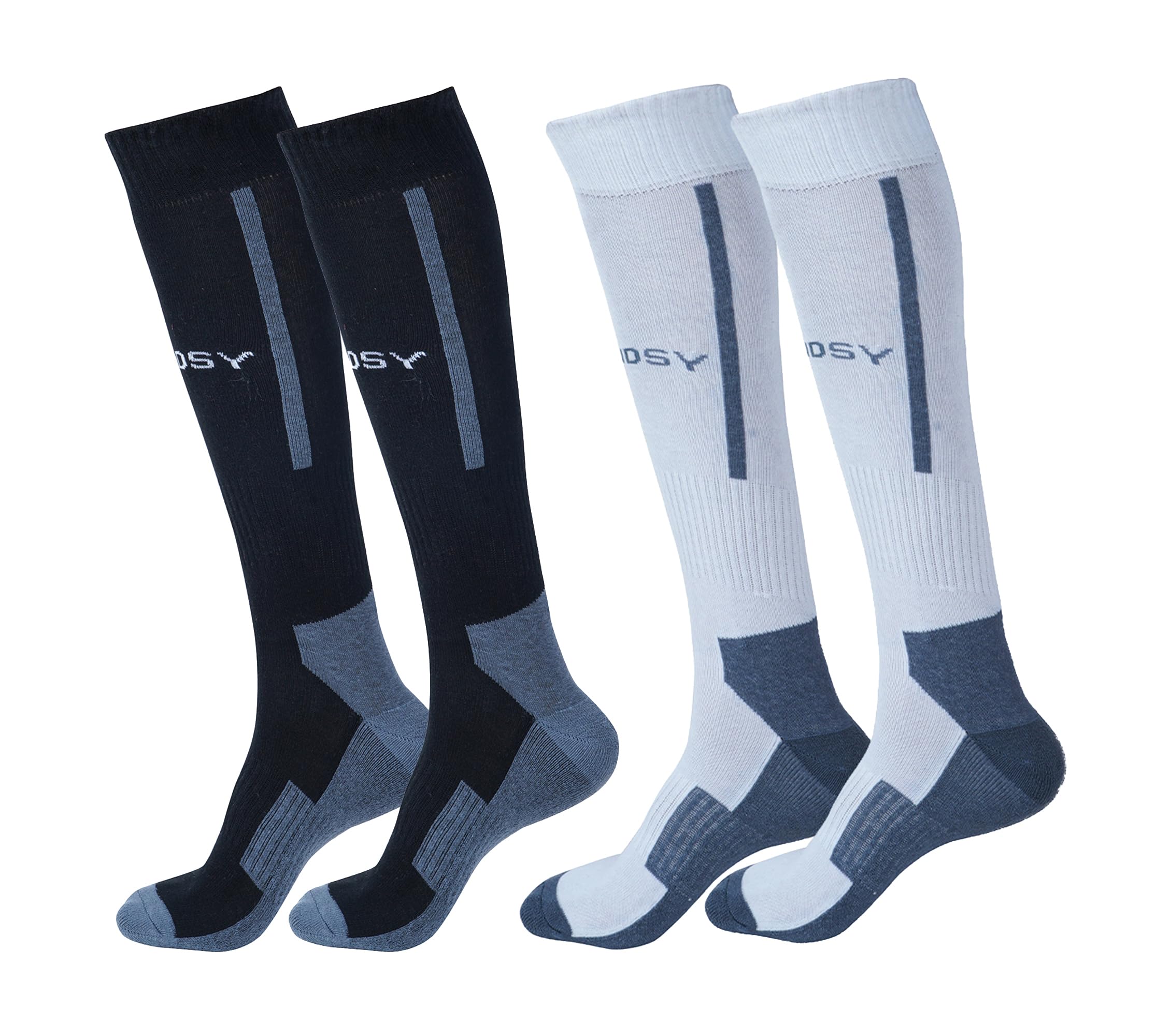 Knee Length Cotton Football Socks for Men & Women – Cushioned Sports, Gym, Anti-Odour, Pack of 2 Pairs-image-30
