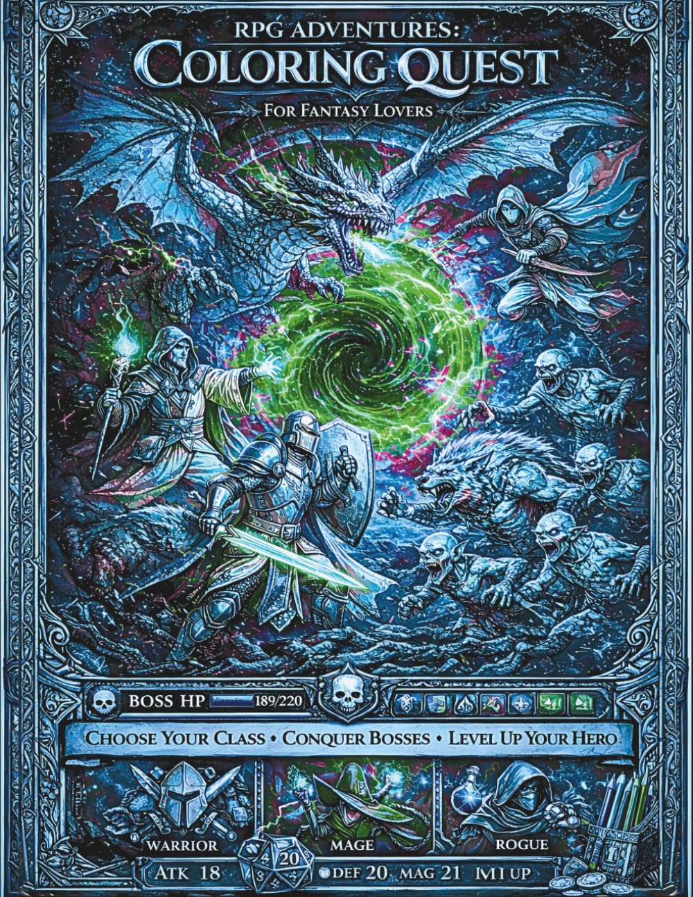 RPG Adventures: Coloring Quest: An Interactive RPG LitRPG Coloring Book with Leveling, Loot, and Monster Battles