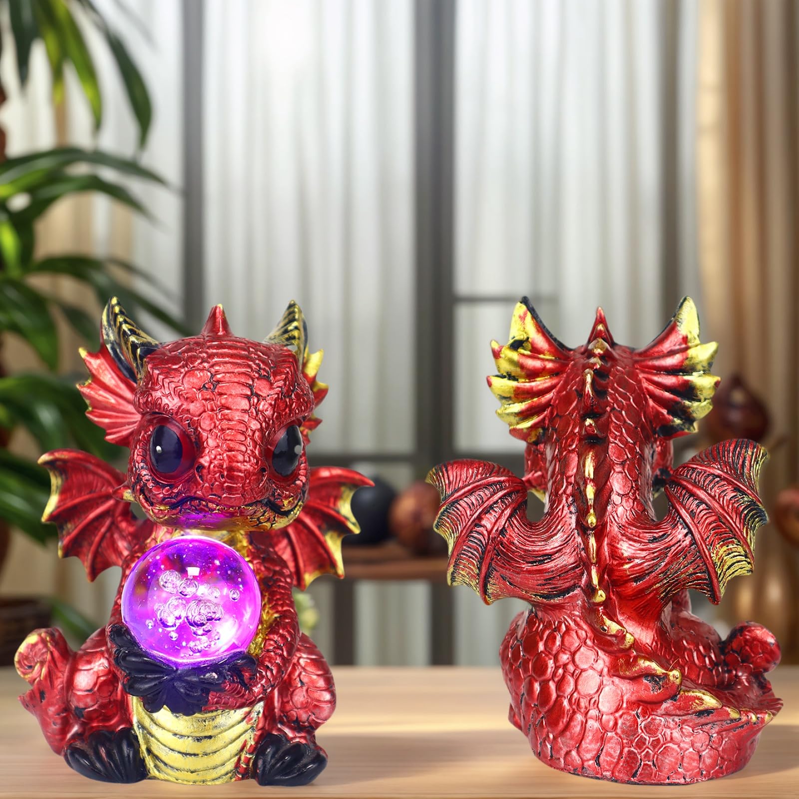 Amazon.com: FLJZCZM Mystic Glow Dragon Statue - Color-Changing LED
