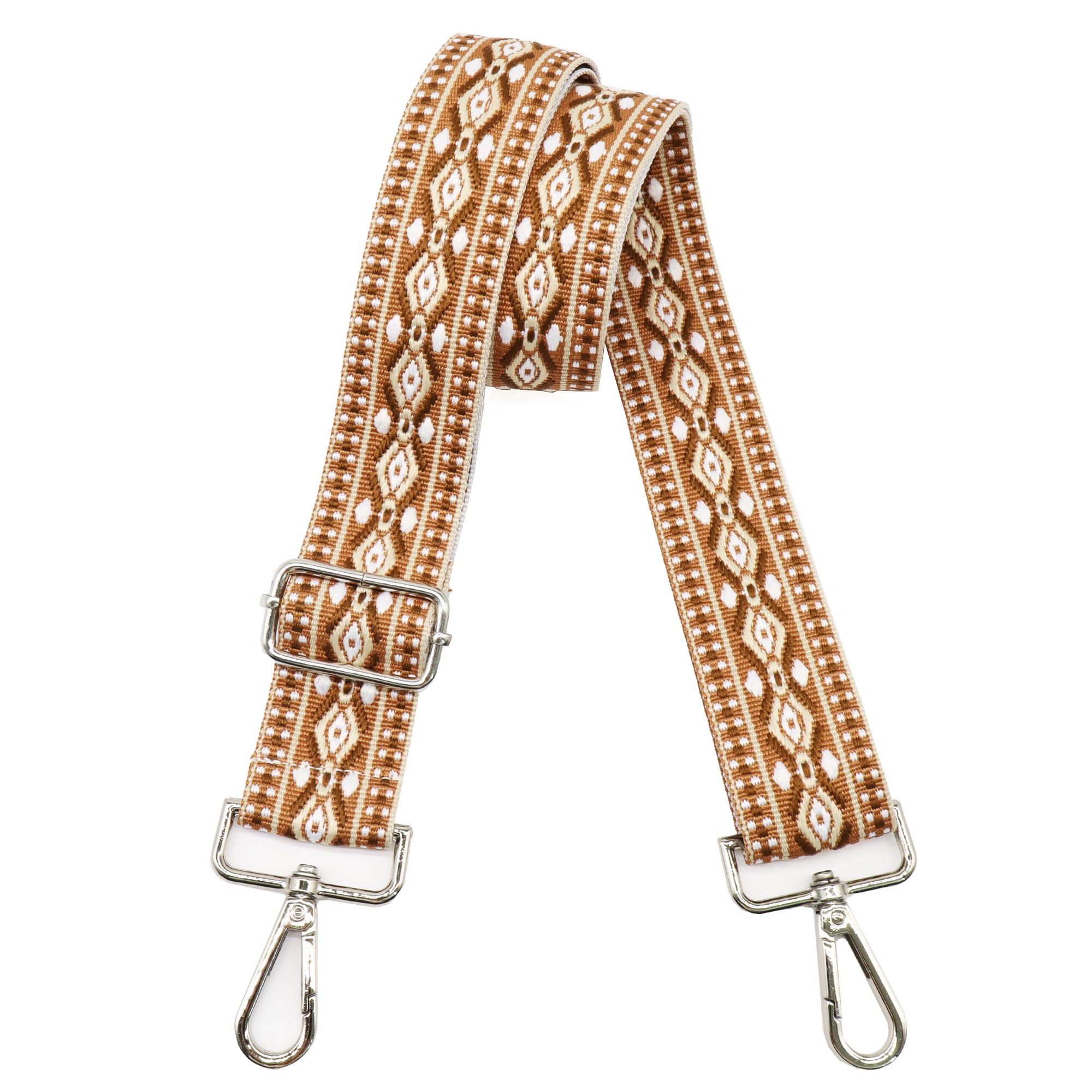 LEMEDE Purse Strap Adjustable Replacement Crossbody Bag Straps Retro Jacquard Embroidery Shoulder Straps for Shoulder Bag