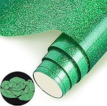 NANAPLUMS Plotterfolie Textil, Glitzer 3D-Puff-Vinyl- 30,5 x 100 cm Puff HTV Vinylrolle für T-Shirts, 3D-Puff-Hitzetransfer-Vinyl, Glitzer Grün