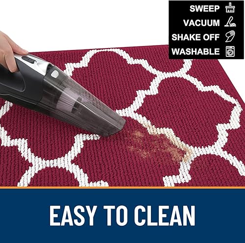 Miniatura 5 de OLANLY - Tapete para interiores, antideslizante, absorbente y resistente a la mugre, lavable a máquina, de perfil bajo, tapete de suelo para entrada