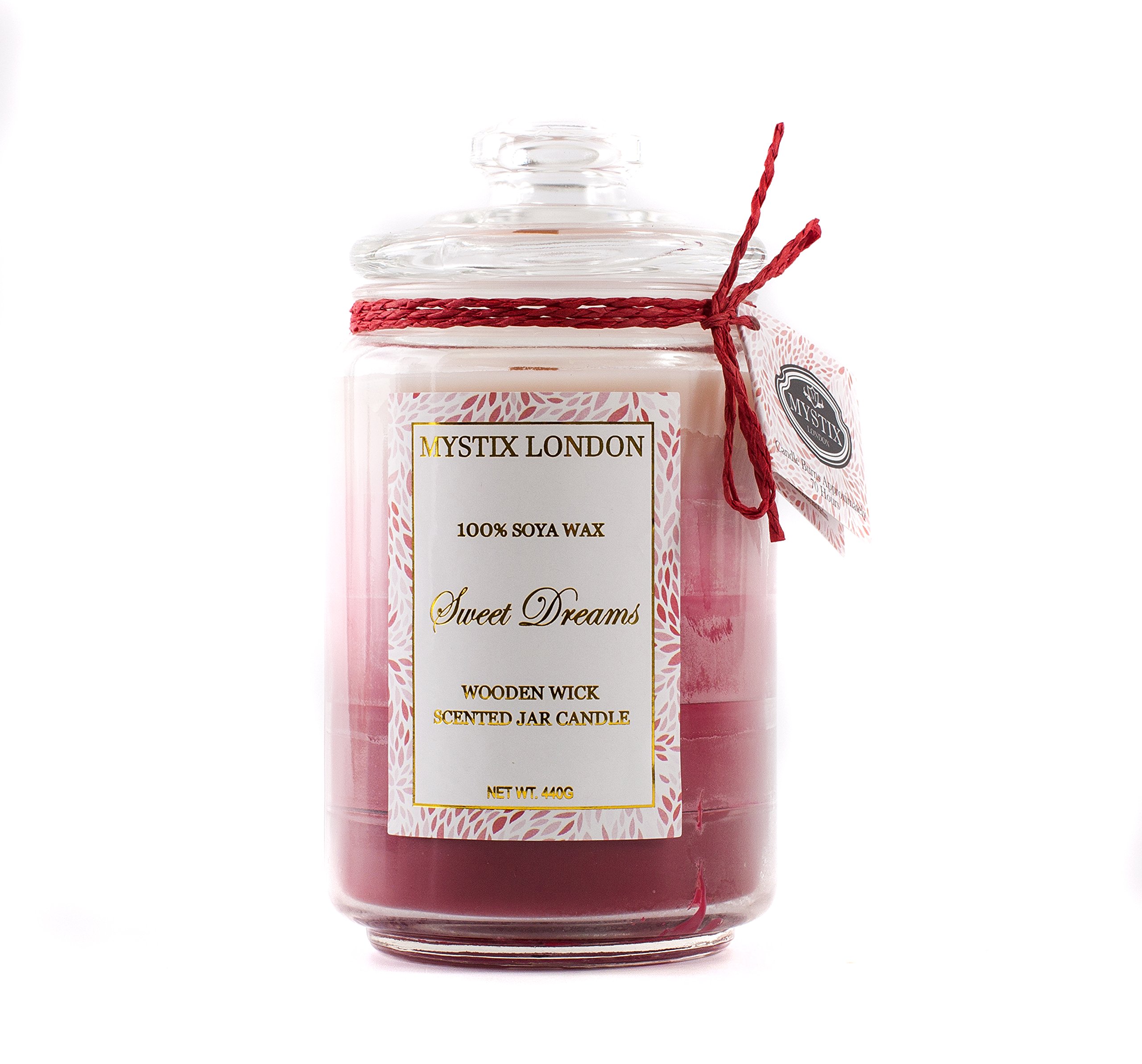Bougie parfumée mèche en bois Mystix London Sweet Dreams 440g relaxation