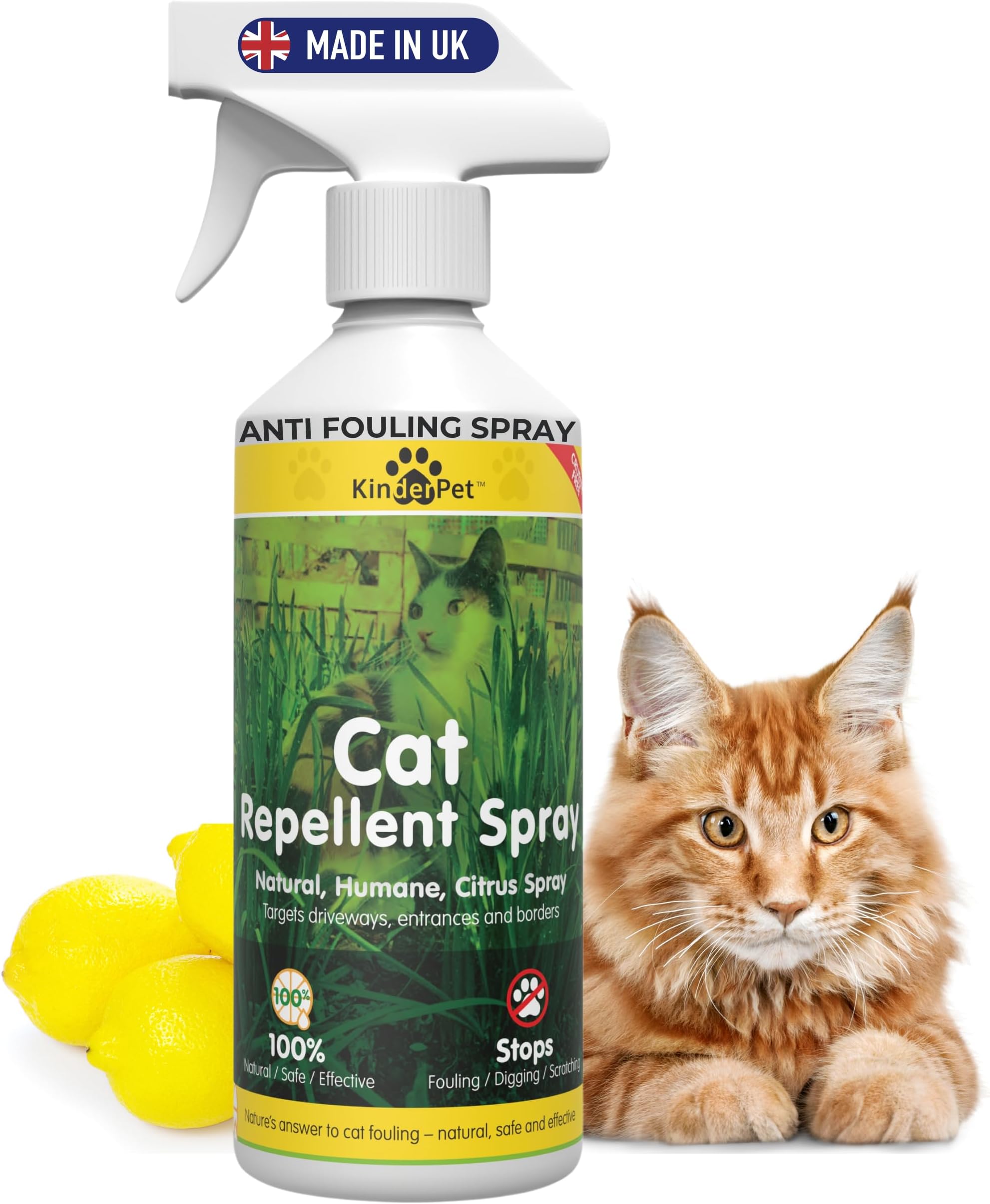 – Eco Cat Repellent Stop Cats Anti Fouling Natural Humane Citrus Spray Cat Deterrent Stops Fouling Digging Pooping Peeing Urinating Scratching 500ml