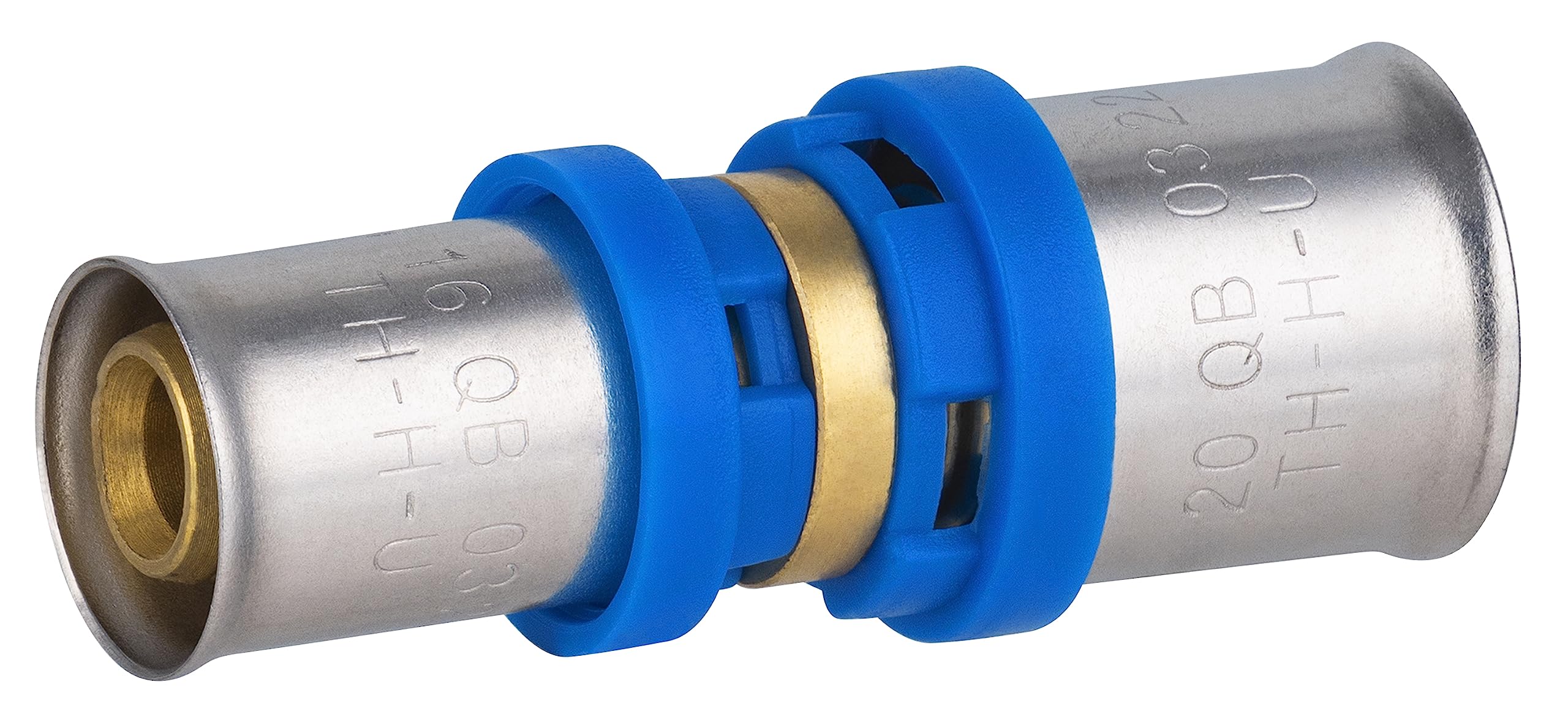 Raccord Multicouche à Sertir Multi profils TH-​H-​U jonction réduite diamètre Ø20 mm - Ø16 mm - Norme NF 545 pour réseau d'eau potable et chauffage NOYON & THIEBAULT