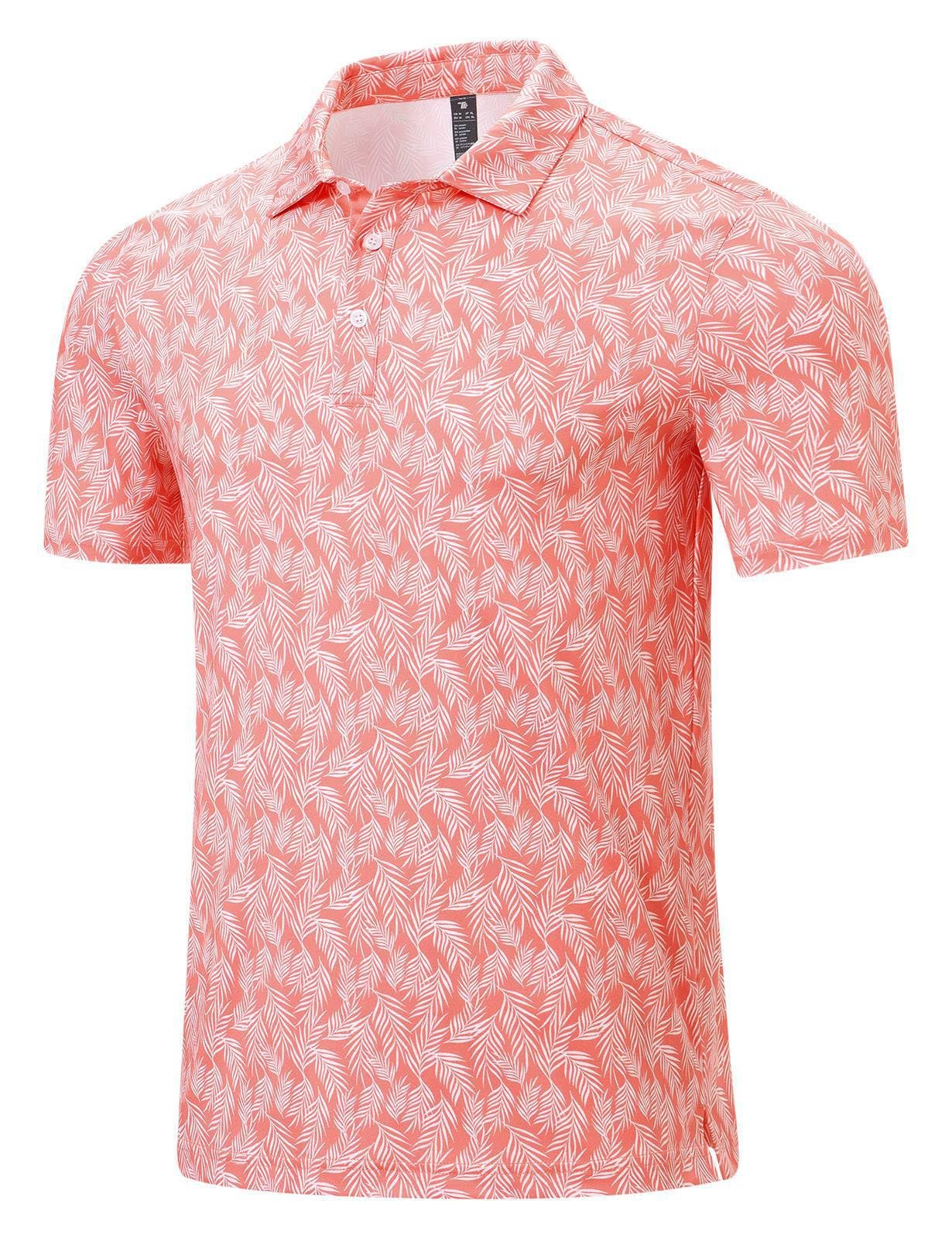Rdruko Golf Poloshirt Herren Kurzarm Polohemd Golfshirt Casual Polo Shirt | Atmungsaktiv Sport T-Shirts Männer Gemustert Polos Leicht Stretch Schnelltrocknend Sommer Freizeit für Golf Tennis Business