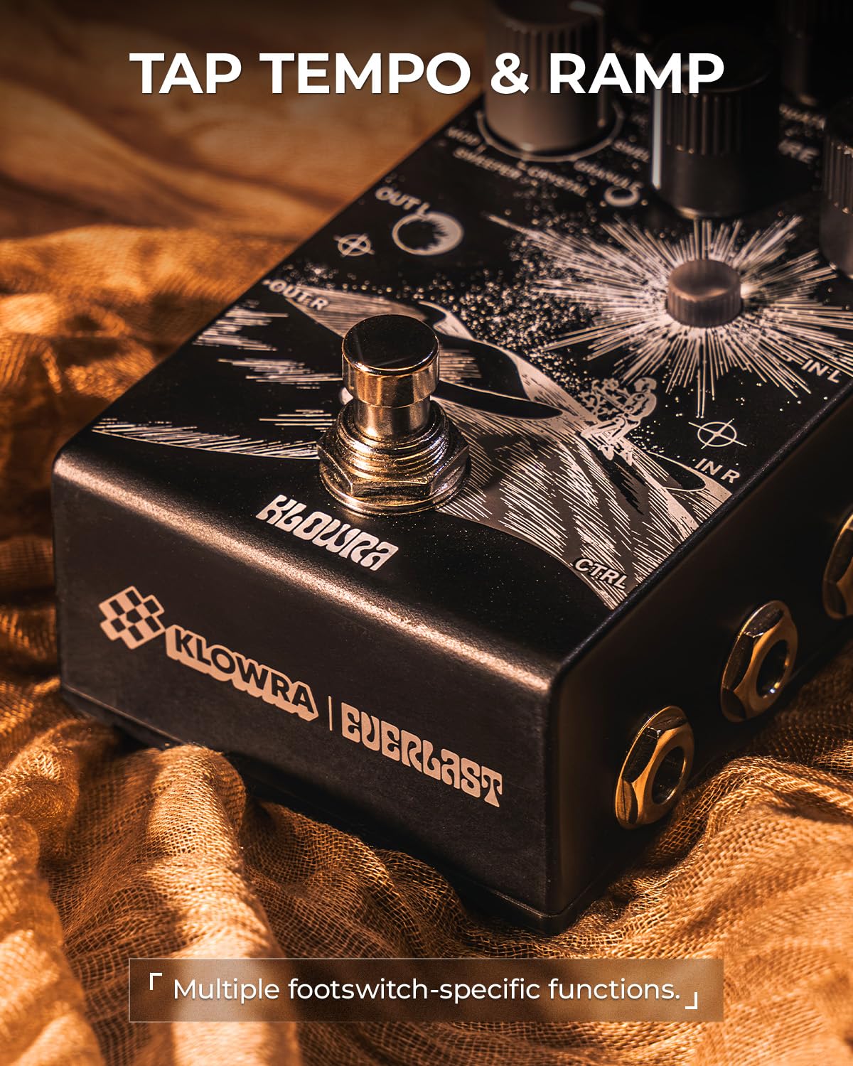 Everlast Delay Pedal für E-Gitarre – Verbesserte 2025-Version Digitales Gitarren-Effektpedal mit 9 Stereo-Delay-Typen, Tap Tempo, True Bypass, Analog Dry-Through, Expression-Pedal-Unterstützung