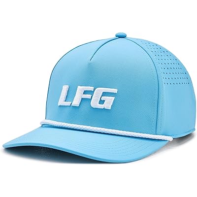 Black Clover LFG Panel Mid Rope Adjustable Hat carolina blue/white rope