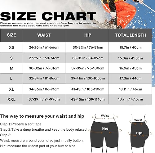 Miniatura 4 de Soared Pantalones cortos acolchados XPE con protección 3D para esquí, patinaje sobre hielo, snowboard, monopatín para hombres y mujeres