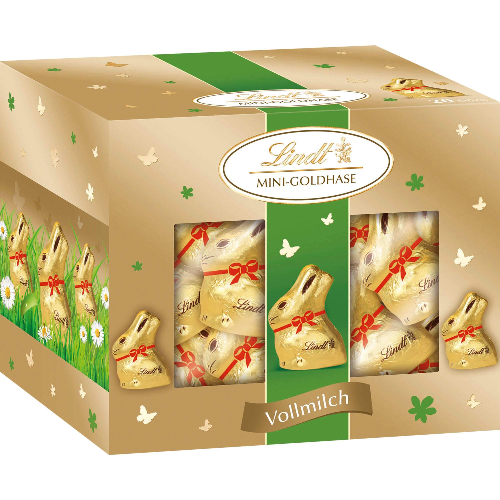 Lindt Mini Goldhase 200g | Edle Vollmilch-Schokolade im goldenen Hasen-Design | Osterschokolade für Kinder & Erwachsene | Süßes Geschenk zu Ostern | Klassiker von Lindt im Frühlingslook