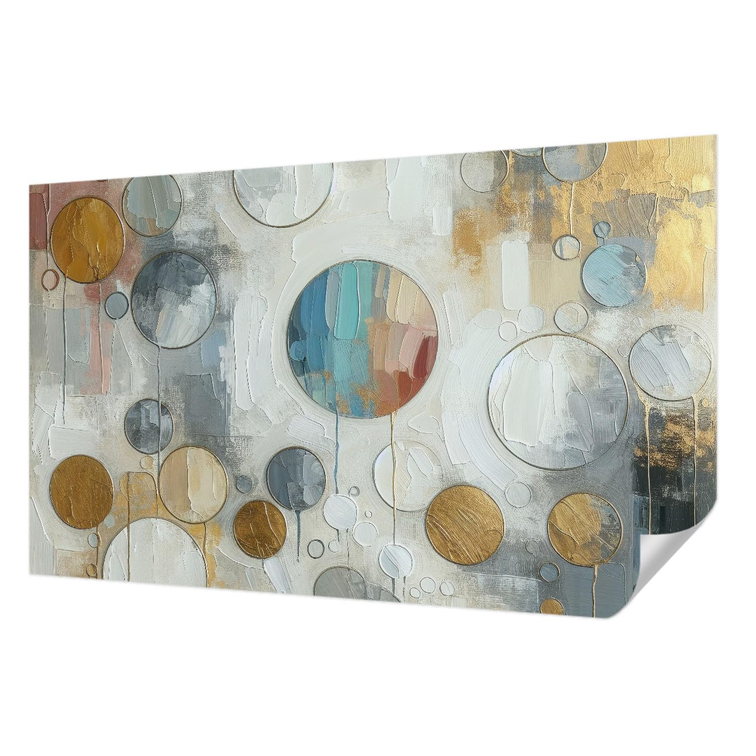Papier peint panoramique haute qualité Tulup 416x254 cm à cercles géométriques