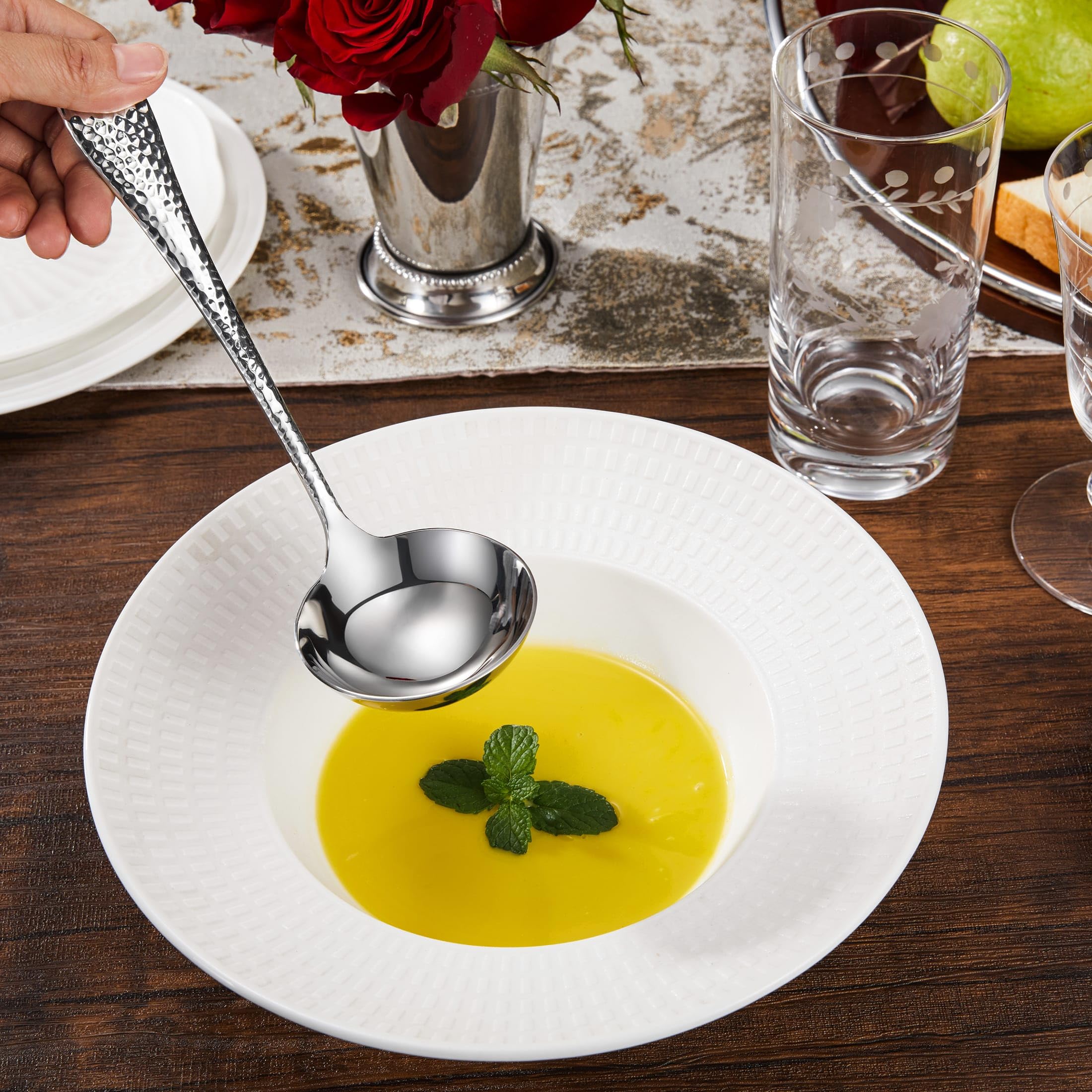 Royalrose Hammered Gravy Ladle - 7.5 Inch -3