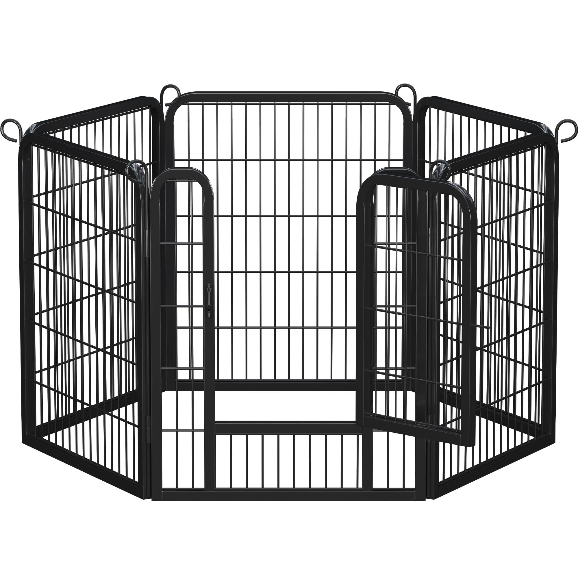 Yaheetech 6 Vallas para Perros Parque de Cachorros Corral Jaula de Mascota Animales 80cm