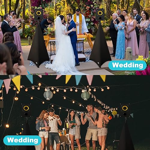 Miniatura 6 de AKOZLIN Funda para Soporte de Altavoz con Falda de Soporte de Trípode de 360 Grados Skrim Estirable de Tela de Lycra con Bolsa de Almacenamiento